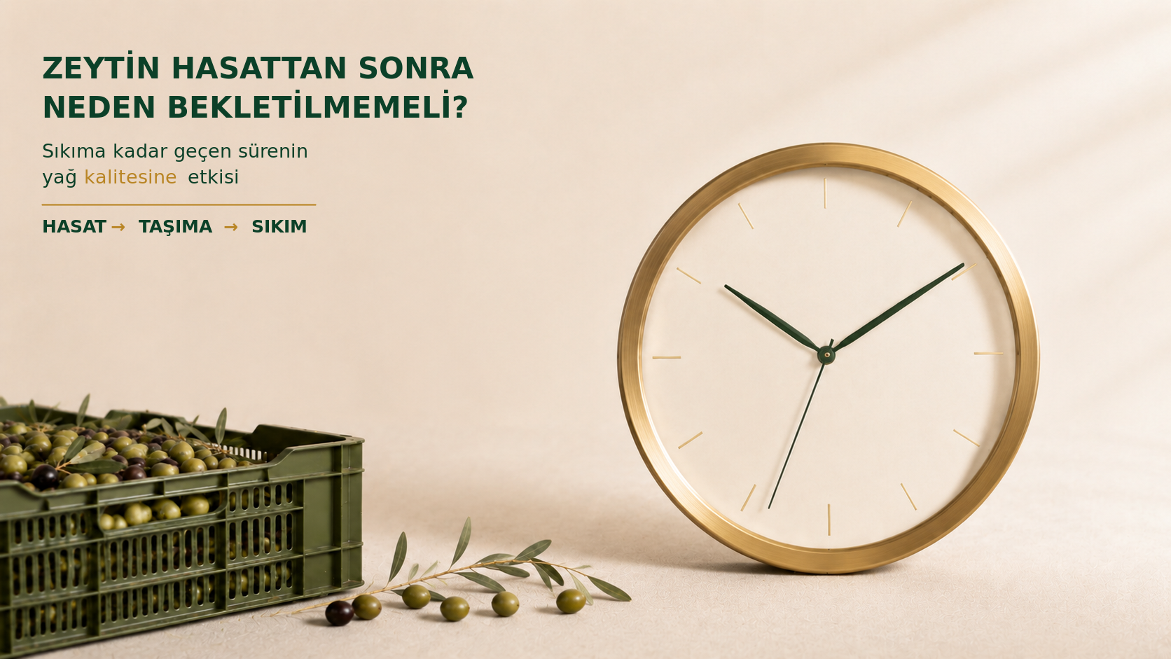 Zeytin Hasattan Sonra Neden Bekletilmemeli? Sıkıma Kadar Geçen Sürenin Yağ Kalitesine Etkisi
